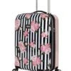 Betsey Johnson Designer 20 Inch Carry On - Expandable (ABS + PC) Hardside Luggage - Lightweight Durable Suitcase With 8-Rolling Spinner Wheels For Women (Stripe Roses) 2 Betsey Johnson Designer 20 Inch Carry On - Expandable (ABS + PC) Hardside Luggage - Lightweight Durable Suitcase With 8-Rolling Spinner Wheels For Women (Stripe Roses) -Vera Bradley Shop 41z4RHWUdHL