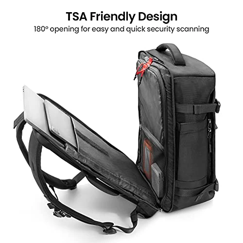 Tomtoc Travel Backpack 40L, TSA Friendly Flight Approved Carry-on Luggage Hand Backpack, Water-resistant Lightweight Business Rucksack, Durable Large Weekender Bag Daypack Fits 17.3 Inch Laptop 8 Tomtoc Travel Backpack 40L, TSA Friendly Flight Approved Carry-on Luggage Hand Backpack, Water-resistant Lightweight Business Rucksack, Durable Large Weekender Bag Daypack Fits 17.3 Inch Laptop - Image 6