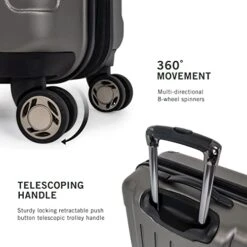 Kenneth Cole Reaction Renegade 20" ABS Expandable 8-Wheel Carry-On, Silver, Inch -Vera Bradley Shop 41zNQWlGSqL