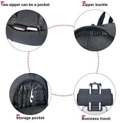 Carry-on Garment Bag Large Duffel Bag Suit Travel Bag Weekend Bag Flight Bag With Shoe Pouch For Men Women (Black) -Vera Bradley Shop 41zTIxnnQwL