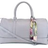 Women's Large PU Leather Weekender Duffel Bag With Satin Interior - Big 22" Carry-On Size - Light Grey 1 Women's Large PU Leather Weekender Duffel Bag With Satin Interior - Big 22" Carry-On Size - Light Grey -Vera Bradley Shop 41zj 4MQXvL