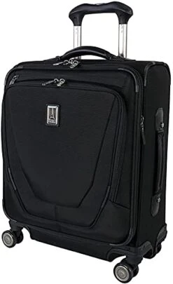 Travelpro Crew 11-Softside Expandable Luggage With Spinner Wheels (Black, Carry On - International)