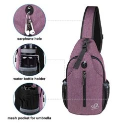 Waterfly Crossbody Sling Backpack Sling Bag Travel Hiking Chest Bag Daypack (Purple) -Vera Bradley Shop 51 Q6xHa0rL