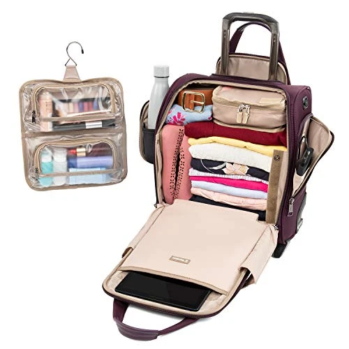Travelpro Crew Versapack Rolling Underseat Carry-on, Perfect Plum 12 Travelpro Crew Versapack Rolling Underseat Carry-on, Perfect Plum - Image 10