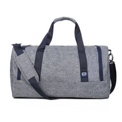 BAGSMART Travel Duffel Bag Large Weekender Bag Carry-on Luggage With Shoe Bag 40L, Grey