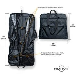 Prottoni 44-inch Garment Bag For Travel – Water-Resistant Carry-On Suit Carrier 11 Prottoni 44-inch Garment Bag For Travel – Water-Resistant Carry-On Suit Carrier -Vera Bradley Shop 5103o5Mg CL
