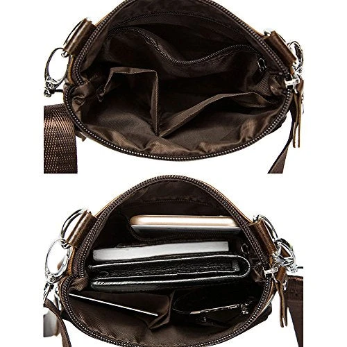 Berchirly Small Vintage Real Leather Travel Shoulder Bag Crossbody Handbag 8 Berchirly Small Vintage Real Leather Travel Shoulder Bag Crossbody Handbag - Image 6