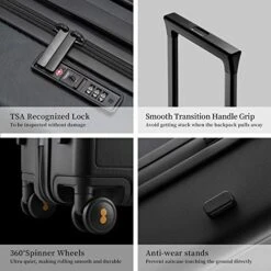 LEVEL8 Luminous Textured Medium Checked Luggage, 24” Hardshell Suitcase, Lightweight PC Textured Hardside Spinner Trolley For Luggage, TSA Approved Checked Luggage With 8 Spinner Wheels, Black, 24-Inch Checked-In 16 LEVEL8 Luminous Textured Medium Checked Luggage, 24” Hardshell Suitcase, Lightweight PC Textured Hardside Spinner Trolley For Luggage, TSA Approved Checked Luggage With 8 Spinner Wheels, Black, 24-Inch Checked-In -Vera Bradley Shop 510M6LEaDCL