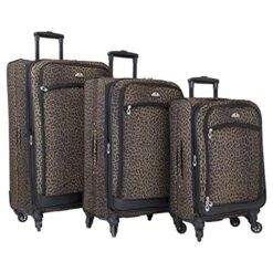 American Flyer Animal Print 5-Piece Spinner Luggage Set, Leopard Black -Vera Bradley Shop 510PK9IhRZL