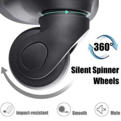 SSLine 3 Piece Luggage Sets Suitcase,Expandable ABS Lightweight Hardshell Spinner Wheel 3 Piece Set Travel Bag With TSA Lock 20/24/28 Inch (Black) -Vera Bradley Shop 510XZ8MBOML