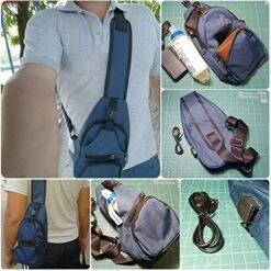 Male Leisure Sling Chest Pack Crossbody Bags For Men Messenger Canvas USB Charging Leather Handbag Shoulder Bags -Vera Bradley Shop 510eghr7 mL