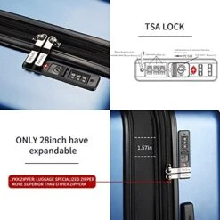 Fanskey Luggage, 3 Piece Set Suitcase With Spinner Wheels, Hardshell, Lightweight, TSA Lock (Gold) -Vera Bradley Shop 510lnY4up3S