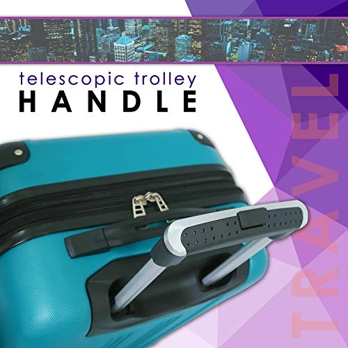 Travelers Club Chicago Hardside Expandable Spinner Luggage, Teal, 20" Carry-On 5 Travelers Club Chicago Hardside Expandable Spinner Luggage, Teal, 20" Carry-On - Image 3