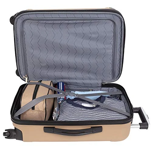 Travelers Club Midtown Hardside 4-Piece Luggage Travel Set, Tan 12 Travelers Club Midtown Hardside 4-Piece Luggage Travel Set, Tan - Image 10