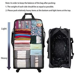 Hanke Expandable Foldable Suitcase Luggage Rolling Travel Bag Duffel Tote Bag For Men Women Lightweight Carry-on Suitcase Large Capacity Luggage With Universal Wheel(Black) -Vera Bradley Shop 512w8Mk7ofL