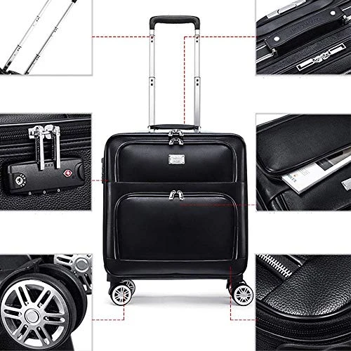 Luggage PU Rolling Suitcase Cabin Business Travel Trolley Bags For Men Luggage Suitcase Bag Wheels Spinner Suitcase Wheeled Bags,20inch 7 Luggage PU Rolling Suitcase Cabin Business Travel Trolley Bags For Men Luggage Suitcase Bag Wheels Spinner Suitcase Wheeled Bags,20inch - Image 5