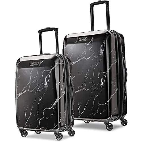 American Tourister Moonlight Hardside Expandable Luggage With Spinner Wheels, Black Marble, 2-Piece Set (21/24) 3 American Tourister Moonlight Hardside Expandable Luggage With Spinner Wheels, Black Marble, 2-Piece Set (21/24)
