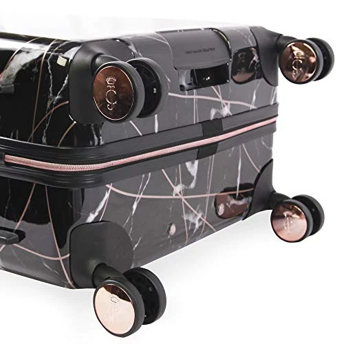 Juicy Couture Women's Vivian 3 Piece Hardside Spinner Luggage Set, Black Marble Web, One Size 4 Juicy Couture Women's Vivian 3 Piece Hardside Spinner Luggage Set, Black Marble Web, One Size - Image 2