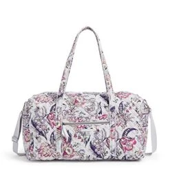 Vera Bradley Women's Cotton Large Travel Duffel Bag, Hummingbird Park, One Size