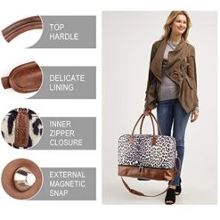 MyMealivos Canvas Weekender Bag, Overnight Travel Carry On Duffel Tote With Shoe Pouch -Vera Bradley Shop 514QFAHeGbL