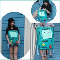 Adventure Time BackpackS Finn And Jake Skybird Beemo BMO BackpackS Water Resistant Cartoon Robot Backpacks For Women Men College School Student Laptop Green PU Backpacks -Vera Bradley Shop 514Qg4PK1HL