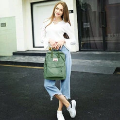 LuckyZ Womens Casual Style Lightweight Canvas Backpack School Bag Travel Daypack Medium Handbag -Vera Bradley Shop 514VAGpArLL