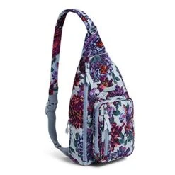 Vera Bradley Women's Cotton Medium Sling Backpack, Neon Blooms, One Size -Vera Bradley Shop 514Y927fUbL