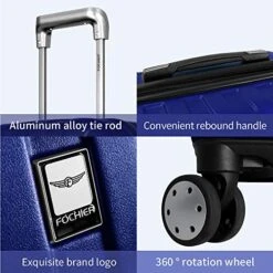 FOCHIER F Hard Shell Luggage 3 Piece Set With Spinner Wheels, Expandable Lightweight Suitcase With TSA Lock 20 24 28 Inch, Blue -Vera Bradley Shop 514qlM2XyyL