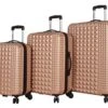 Steve Madden Luggage Set 3 Piece - Lightweight Hardside Suitcase Set - Includes 20 Inch Carry On, 24In/28In Checked Bag With 8-Wheel Rolling Spinner (Rose Gold, One Size) 1 Steve Madden Luggage Set 3 Piece - Lightweight Hardside Suitcase Set - Includes 20 Inch Carry On, 24In/28In Checked Bag With 8-Wheel Rolling Spinner (Rose Gold, One Size) -Vera Bradley Shop 515919yEQqL