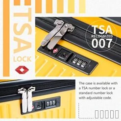 Coolife Luggage 3 Piece Sets PC+ABS Spinner Suitcase Carry On Fashion (Dark Green, One_Size) -Vera Bradley Shop 515A OH0kML