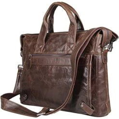 Leather Laptop Crossbody Shoulder Bag For Men Handbag Berchirly Business Computer Briefcase