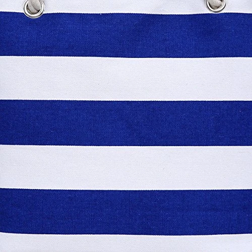 ABage Women's Striped Beach Tote Canvas Travel Handbag Purse Shopper Shoulder Bag, Blue 7 ABage Women's Striped Beach Tote Canvas Travel Handbag Purse Shopper Shoulder Bag, Blue - Image 5