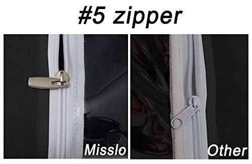 MISSLO Breathable 54" Suit Dress Black Garment Bag Gusseted, 2 Pack 8 MISSLO Breathable 54" Suit Dress Black Garment Bag Gusseted, 2 Pack - Image 6