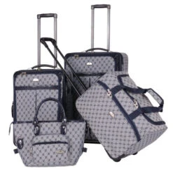 American Flyer Luggage Signature 4 Piece Set, Navy, One Size