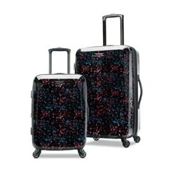 American Tourister Moonlight Hardside Expandable Luggage With Spinner Wheels, Speckle Black, 2-Piece Set (21/24)