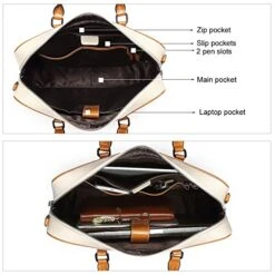 BOSTANTEN Leather Briefcase Messenger Satchel Bags Laptop Handbags For Women 13 BOSTANTEN Leather Briefcase Messenger Satchel Bags Laptop Handbags For Women -Vera Bradley Shop 517KLGJ4QIL