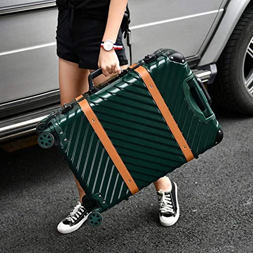 Women Travel Rolling Luggage Aluminum Frame Checked Boarding Cabin Case Spinner Trolley Travel Suitcase,Red,29 7 Women Travel Rolling Luggage Aluminum Frame Checked Boarding Cabin Case Spinner Trolley Travel Suitcase,Red,29 - Image 5