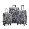 American Tourister Moonlight Hardside Expandable Luggage With Spinner Wheels, Leopard Black, 3-Piece Set (21/24/28)