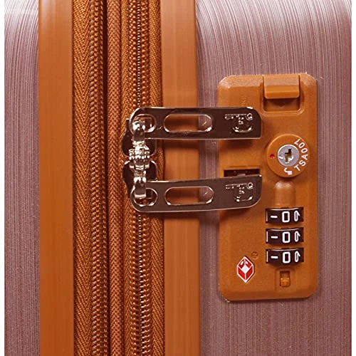 Dejuno Monroe New Generation 3-Piece Hardside Spinner TSA Lock Luggage Set, Rose Gold, One Size 8 Dejuno Monroe New Generation 3-Piece Hardside Spinner TSA Lock Luggage Set, Rose Gold, One Size - Image 6