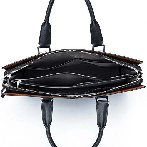 Bostanten Formal Leather Briefcase Shoulder Laptop Business Bag For Men Black 9 Bostanten Formal Leather Briefcase Shoulder Laptop Business Bag For Men Black - Image 7