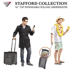 Travelers Club Luggage 16" Top Expandable Rolling Underseater W/USB Port, Dark Gray Suitcase, -Vera Bradley Shop 5180yPgM4AL