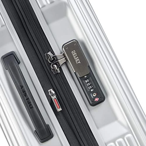 DELSEY Paris Securitime Expandable Luggage With Spinner Wheels, Silver, Checked-Medium 25 Inch 6 DELSEY Paris Securitime Expandable Luggage With Spinner Wheels, Silver, Checked-Medium 25 Inch - Image 4