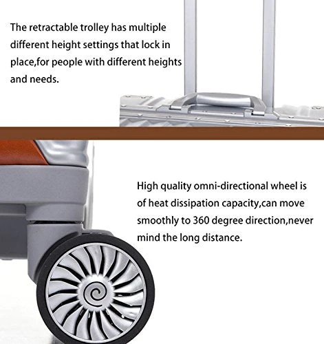 Sondre X Luggage Rolling Wheels Old Fashion Trunk Suitcase PC ABS Spinner Hardshell Carry On With TSA Lock 20" 24" 26" 29"(White) 7 Sondre X Luggage Rolling Wheels Old Fashion Trunk Suitcase PC ABS Spinner Hardshell Carry On With TSA Lock 20" 24" 26" 29"(White) - Image 5