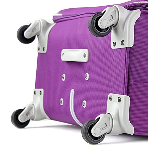 Cloe Checked Large 28 Inch Water-Resistant Luggage With 360º-spinner Wheels In Purple Color 6 Cloe Checked Large 28 Inch Water-Resistant Luggage With 360º-spinner Wheels In Purple Color - Image 4