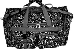 Explorer Flower Paisely Travel Duffel Bag Foldable Lightweight For Women & Men YKK Zipper Gym Carry