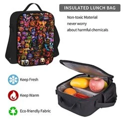 Five Nights At Freddy'S Backpack 3pcs Set Youth Boys Shoulder Bag Girls Bookbag With Lunch Bog Pencil Case Teens -Vera Bradley Shop 5190kF lz9S
