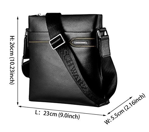 Saierlong New Mens Black Genuine Leather Briefcase Messenger Bags Business Handbags 5 Saierlong New Mens Black Genuine Leather Briefcase Messenger Bags Business Handbags - Image 3