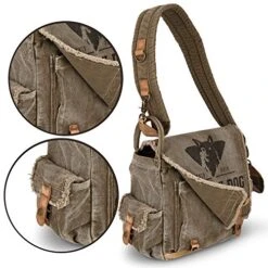 Vintage Messenger Bag For Men And Women - Canvas 13 Inch Laptop Satchel For School Or Business - Casual Shoulder Bags For Traveling - Durable Travel Courier Gear And Accessories -Vera Bradley Shop 519Luh6XpwL