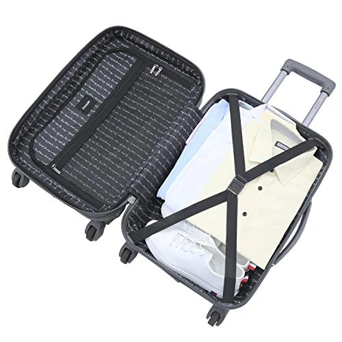 Kensie Women's Alma Hardside Spinner Luggage, Gun Metal, Carry-On 20-Inch 8 Kensie Women's Alma Hardside Spinner Luggage, Gun Metal, Carry-On 20-Inch - Image 6