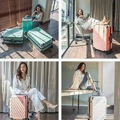 JOYWAY JOYWAY 3 Pcs Luggage Set Hardside Lightweight Spinner Suitcase With TSA Lock (green) -Vera Bradley Shop 519Pp8nQqCS